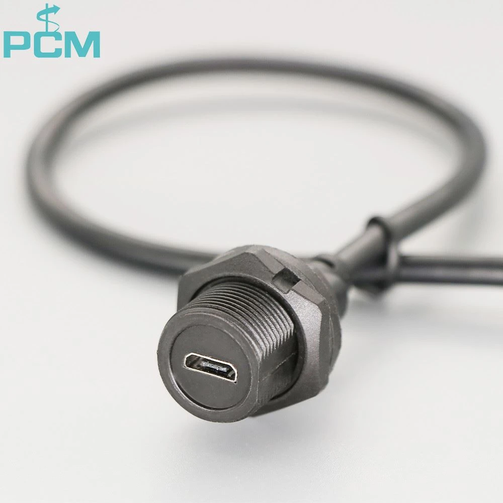 Waterproof USB Micro B Cable we are the manufacturer of USB Waterproof Panel Mountable